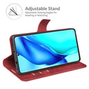 For Huawei P50 Pro Retro Calf Pattern Buckle Horizontal Flip Leather Case with Holder & Card Slots & Wallet(Red)