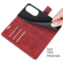 For Huawei P50 Pro Retro Calf Pattern Buckle Horizontal Flip Leather Case with Holder & Card Slots & Wallet(Red)