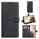 For Samsung Galaxy A22 4G Retro Calf Pattern Buckle Horizontal Flip Leather Case with Holder & Card Slots & Wallet(Black)