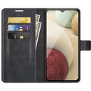 For Samsung Galaxy A22 4G Retro Calf Pattern Buckle Horizontal Flip Leather Case with Holder & Card Slots & Wallet(Black)