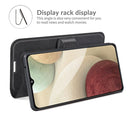 For Samsung Galaxy A22 4G Retro Calf Pattern Buckle Horizontal Flip Leather Case with Holder & Card Slots & Wallet(Black)