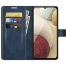 For Samsung Galaxy A22 4G Retro Calf Pattern Buckle Horizontal Flip Leather Case with Holder & Card Slots & Wallet(Blue)
