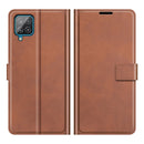 For Samsung Galaxy A22 4G Retro Calf Pattern Buckle Horizontal Flip Leather Case with Holder & Card Slots & Wallet(Light Brown)