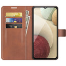 For Samsung Galaxy A22 4G Retro Calf Pattern Buckle Horizontal Flip Leather Case with Holder & Card Slots & Wallet(Light Brown)