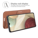 For Samsung Galaxy A22 4G Retro Calf Pattern Buckle Horizontal Flip Leather Case with Holder & Card Slots & Wallet(Light Brown)