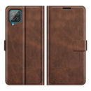 For Samsung Galaxy A22 4G Retro Calf Pattern Buckle Horizontal Flip Leather Case with Holder & Card Slots & Wallet(Dark Brown)