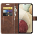 For Samsung Galaxy A22 4G Retro Calf Pattern Buckle Horizontal Flip Leather Case with Holder & Card Slots & Wallet(Dark Brown)