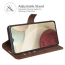 For Samsung Galaxy A22 4G Retro Calf Pattern Buckle Horizontal Flip Leather Case with Holder & Card Slots & Wallet(Dark Brown)