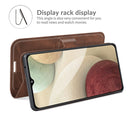 For Samsung Galaxy A22 4G Retro Calf Pattern Buckle Horizontal Flip Leather Case with Holder & Card Slots & Wallet(Dark Brown)