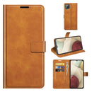 For Samsung Galaxy A22 4G Retro Calf Pattern Buckle Horizontal Flip Leather Case with Holder & Card Slots & Wallet(Yellow)