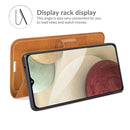 For Samsung Galaxy A22 4G Retro Calf Pattern Buckle Horizontal Flip Leather Case with Holder & Card Slots & Wallet(Yellow)