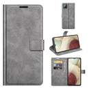 For Samsung Galaxy A22 4G Retro Calf Pattern Buckle Horizontal Flip Leather Case with Holder & Card Slots & Wallet(Grey)