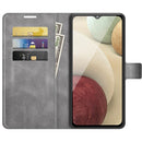 For Samsung Galaxy A22 4G Retro Calf Pattern Buckle Horizontal Flip Leather Case with Holder & Card Slots & Wallet(Grey)