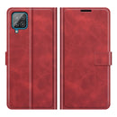 For Samsung Galaxy A22 4G Retro Calf Pattern Buckle Horizontal Flip Leather Case with Holder & Card Slots & Wallet(Red)