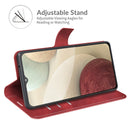 For Samsung Galaxy A22 4G Retro Calf Pattern Buckle Horizontal Flip Leather Case with Holder & Card Slots & Wallet(Red)