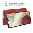For Samsung Galaxy A22 4G Retro Calf Pattern Buckle Horizontal Flip Leather Case with Holder & Card Slots & Wallet(Red)