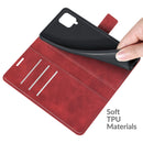 For Samsung Galaxy A22 4G Retro Calf Pattern Buckle Horizontal Flip Leather Case with Holder & Card Slots & Wallet(Red)
