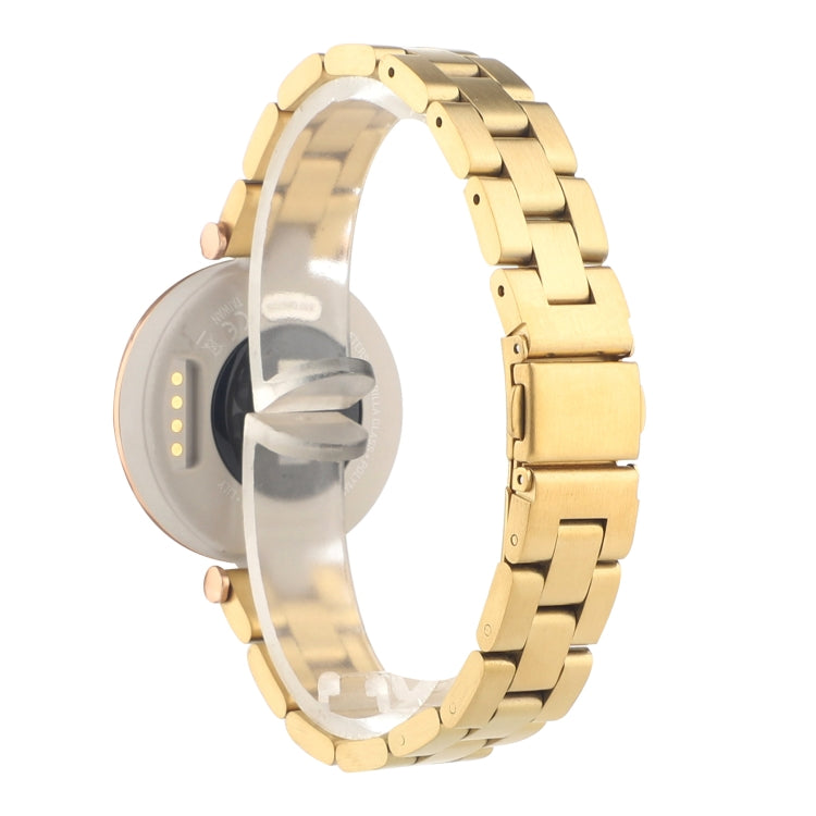 Stainless Steel Three Beads Hand Detachable Xiaoman Watch Band For Garmin Lily(Gold)