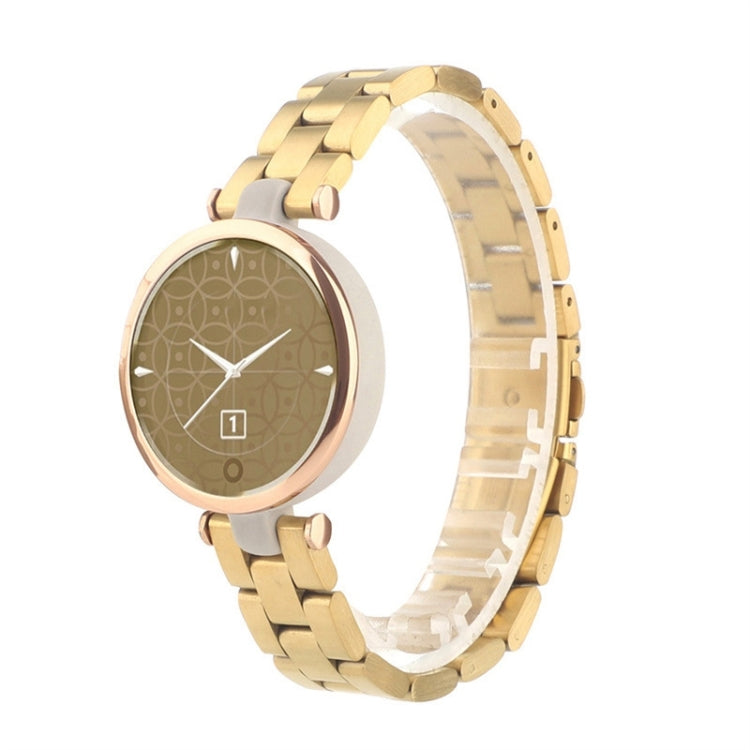 Stainless Steel Three Beads Hand Detachable Xiaoman Watch Band For Garmin Lily(Gold)