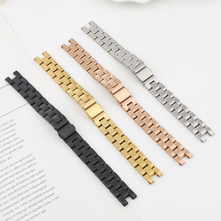 Stainless Steel Three Beads Hand Detachable Xiaoman Watch Band For Garmin Lily(Gold)