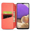For Samsung Galaxy A32 4G Blooming Mandala Embossed Pattern Magnetic Horizontal Flip Leather Case with Holder & Card Slots & Wallet(Red)