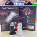 LZ-328 Safety Hammer Type QC3.0 USB Fast Charging Car Charger(White)