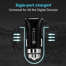 LZ-328 Safety Hammer Type QC3.0 USB Fast Charging Car Charger(White)