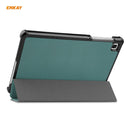 ENKAY PU Leather + Plastic Case with Three-folding Holder for Samsung Galaxy Tab A7 Lite T220 / T225(Green)