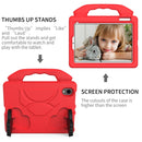 For iPad mini 6 EVA Material Children Flat Anti Falling Cover Protective Shell with Thumb Bracket(Red)