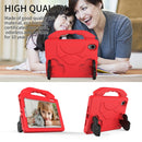 For iPad mini 6 EVA Material Children Flat Anti Falling Cover Protective Shell with Thumb Bracket(Red)
