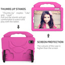 For iPad mini 6 EVA Material Children Flat Anti Falling Cover Protective Shell with Thumb Bracket(Rose Red)