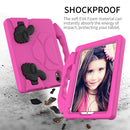 For iPad mini 6 EVA Material Children Flat Anti Falling Cover Protective Shell with Thumb Bracket(Rose Red)