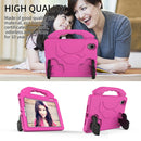 For iPad mini 6 EVA Material Children Flat Anti Falling Cover Protective Shell with Thumb Bracket(Rose Red)