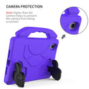 For iPad mini 6 EVA Material Children Flat Anti Falling Cover Protective Shell with Thumb Bracket(Purple)