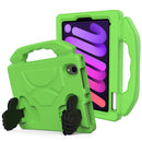 For iPad mini 6 EVA Material Children Flat Anti Falling Cover Protective Shell with Thumb Bracket(Green)