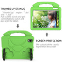 For iPad mini 6 EVA Material Children Flat Anti Falling Cover Protective Shell with Thumb Bracket(Green)