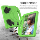 For iPad mini 6 EVA Material Children Flat Anti Falling Cover Protective Shell with Thumb Bracket(Green)