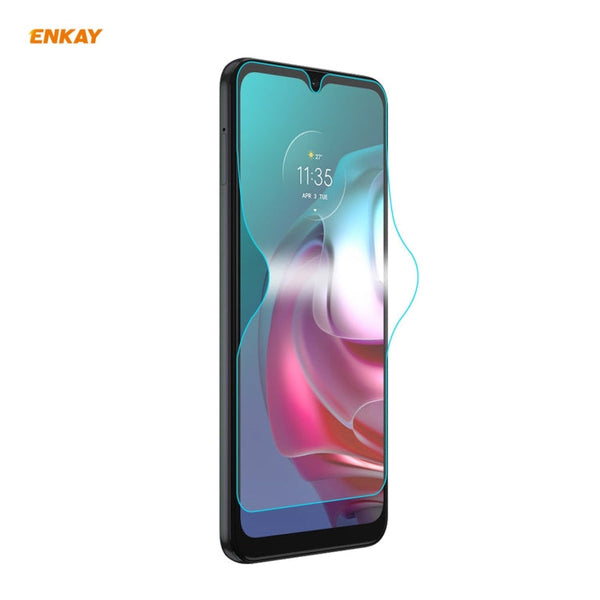 For Motorola Moto G30 / G20 / G10 ENKAY Hat-Prince Full Glue Full Coverage Screen Protector Explosion-proof Hydrogel Film