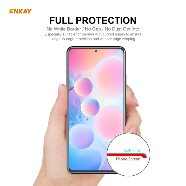For Xiaomi Mi Poco X3 / X3 Pro 5 PCS ENKAY Hat-Prince Full Glue Full Coverage Screen Protector Explosion-proof Hydrogel Film