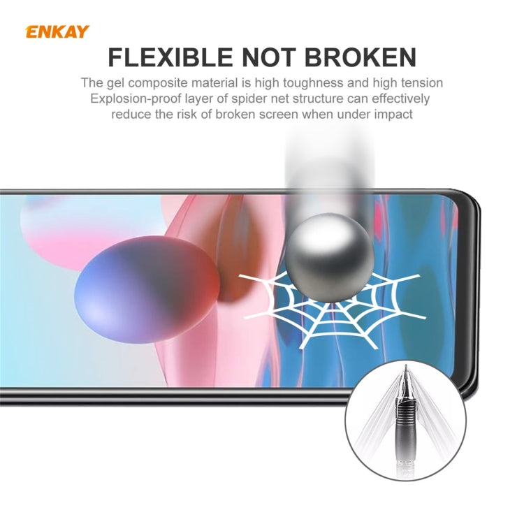 For Redmi Note 10s / Note 10 4G 5 PCS ENKAY Hat-Prince Full Glue Full Coverage Screen Protector Explosion-proof Hydrogel Film