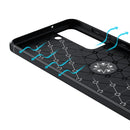 For Samsung Galaxy S21 FE 5G Metal Ring Holder 360 Degree Rotating TPU Case(Black+Rose Gold)
