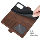 For OnePlus 9 Pro Dual-side Magnetic Buckle Horizontal Flip Leather Case with Holder & Card Slots & Wallet(Brown)