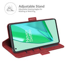 For OnePlus 9 Pro Dual-side Magnetic Buckle Horizontal Flip Leather Case with Holder & Card Slots & Wallet(Red)