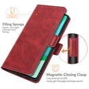 For OnePlus 9 Pro Dual-side Magnetic Buckle Horizontal Flip Leather Case with Holder & Card Slots & Wallet(Red)