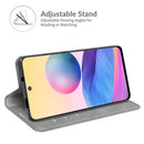 For Xiaomi Redmi Note 10 5G Retro-skin Business Magnetic Suction Leather Case with Holder & Card Slots & Wallet(Grey)