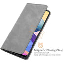For Xiaomi Redmi Note 10 5G Retro-skin Business Magnetic Suction Leather Case with Holder & Card Slots & Wallet(Grey)
