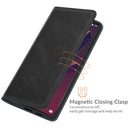 For Wiko Power U20 Retro-skin Business Magnetic Suction Leather Case with Holder & Card Slots & Wallet(Black)