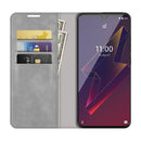 For Wiko Power U20 Retro-skin Business Magnetic Suction Leather Case with Holder & Card Slots & Wallet(Grey)
