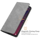 For Wiko Power U20 Retro-skin Business Magnetic Suction Leather Case with Holder & Card Slots & Wallet(Grey)
