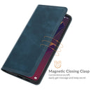 For Wiko Power U20 Retro-skin Business Magnetic Suction Leather Case with Holder & Card Slots & Wallet(Dark Blue)